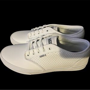 Vans Authentic Atwood (Perforated Leather)White Mens Sneakers